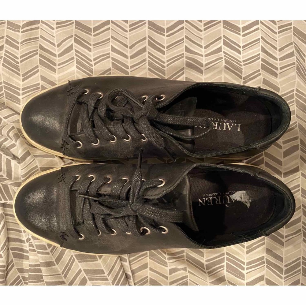 LRL Ralph Lauren waverly black sneaker size 9
